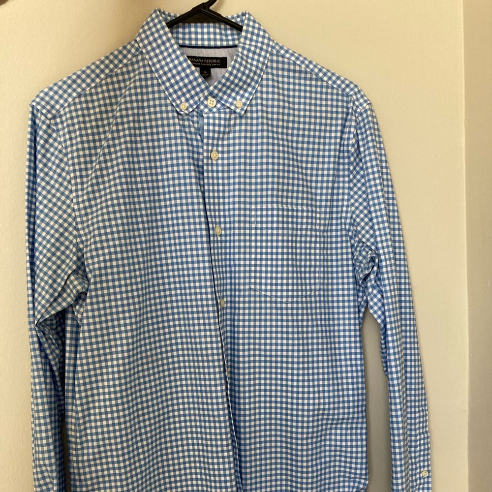 Mens Banana Republic Blue Dress Shirt